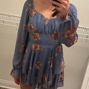 Floral long sleeve romper